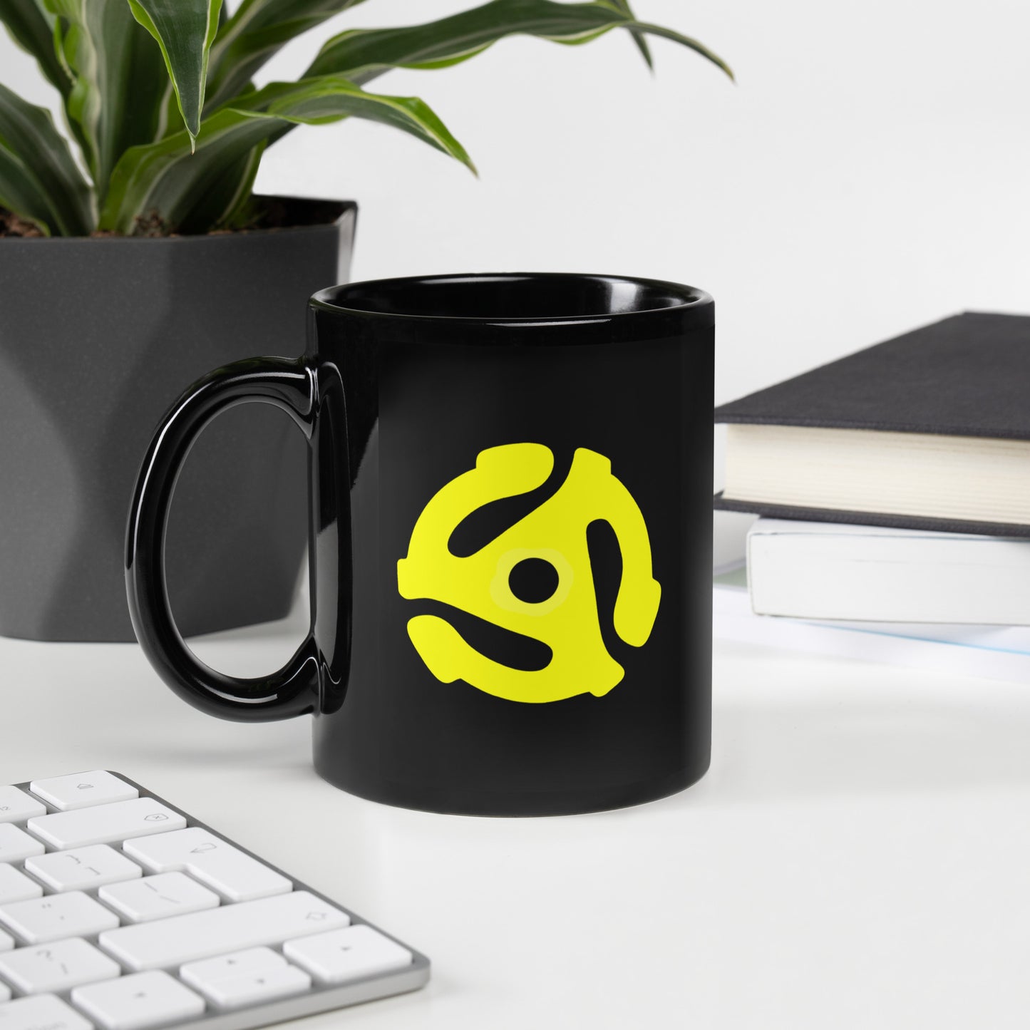 45 Adapter - Black Glossy Mug
