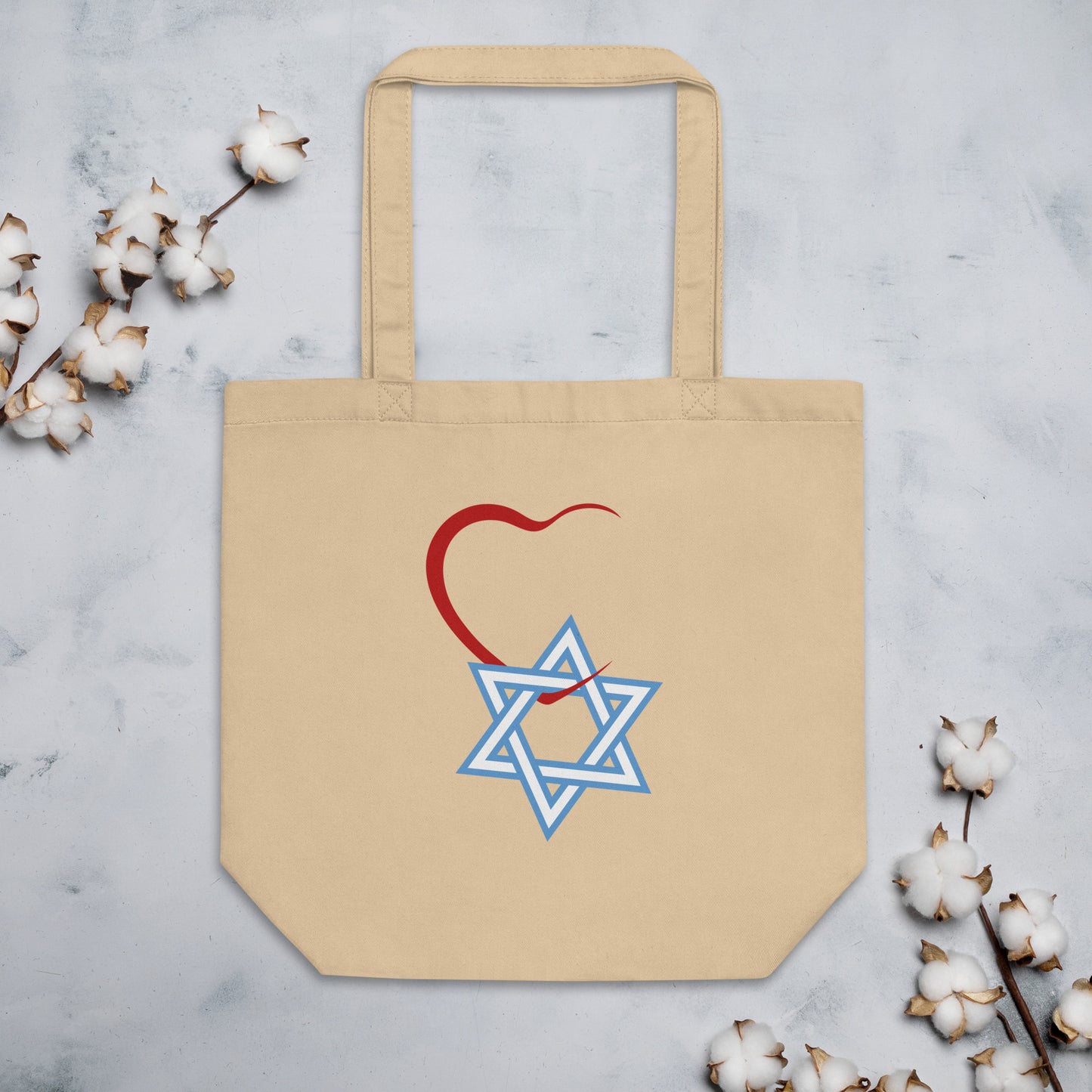 MY HEARTS WITH ISRAEL - Organic Cotton Tote