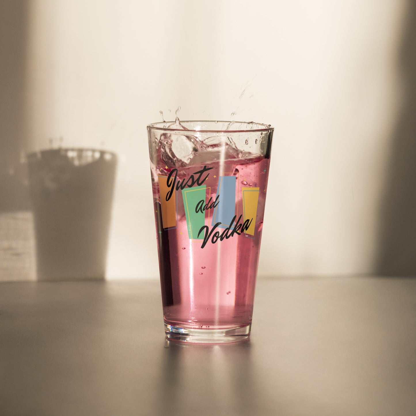 Just Add Vodka Shaker Pint Glass