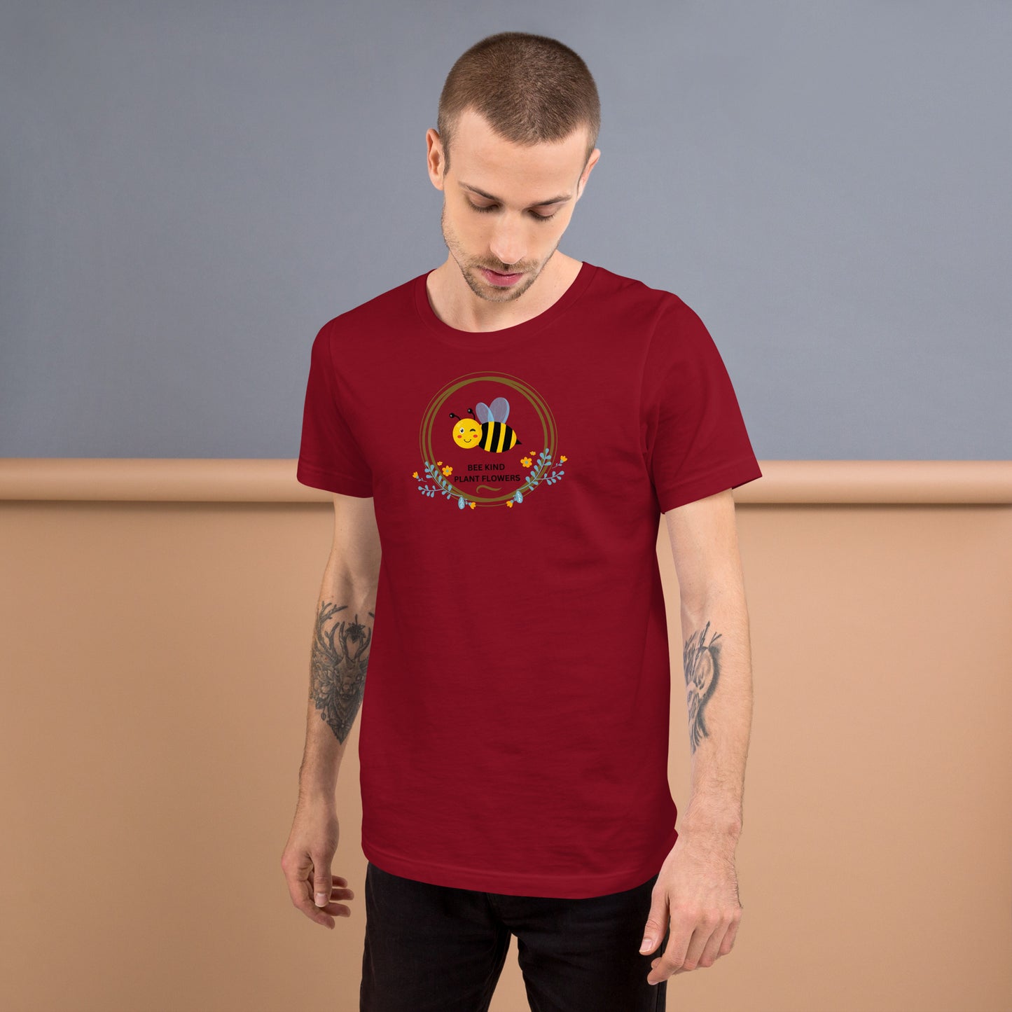 BEE KIND, PLANT FLOWERS - Unisex T-Shirt
