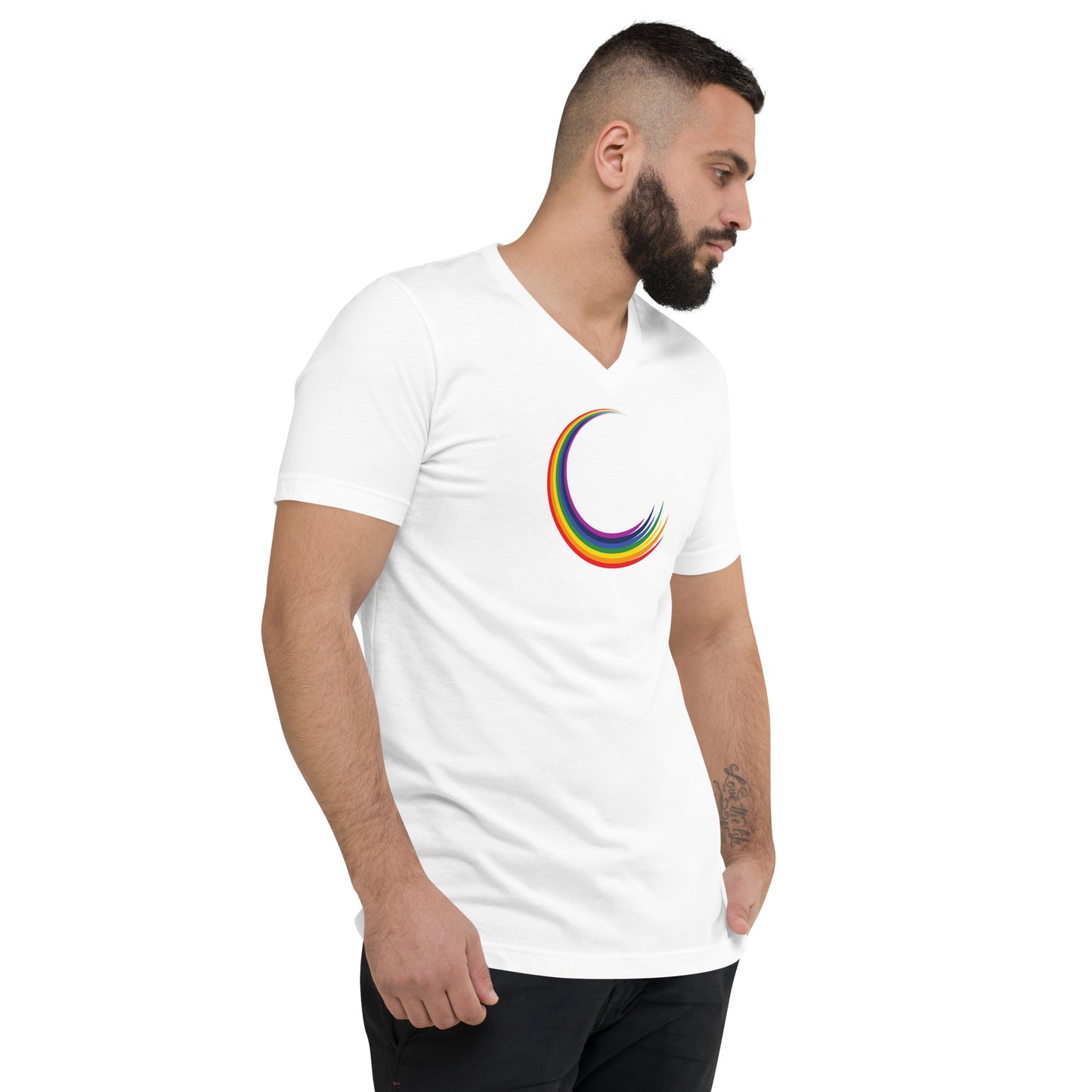 Rainbow Swirl V-Neck T-Shirt