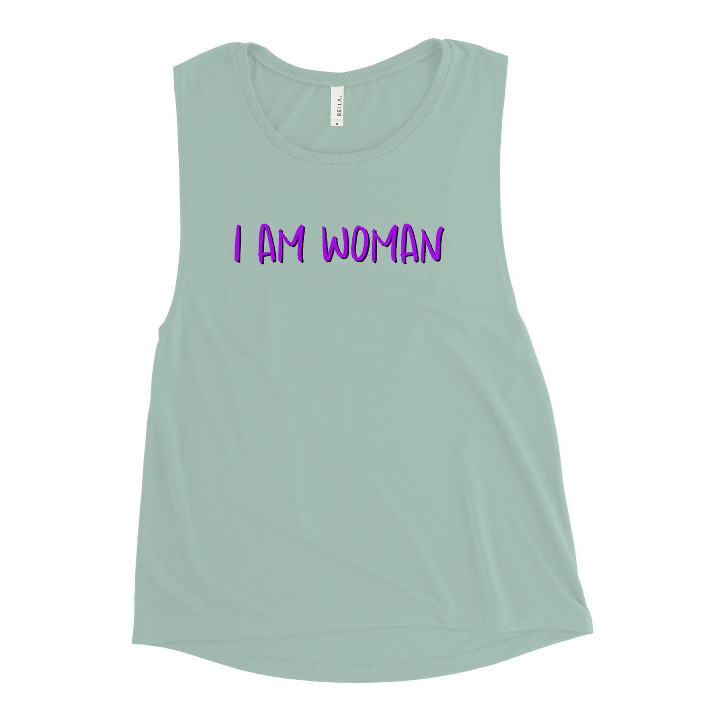 I AM WOMAN Ladies’ Muscle Tank