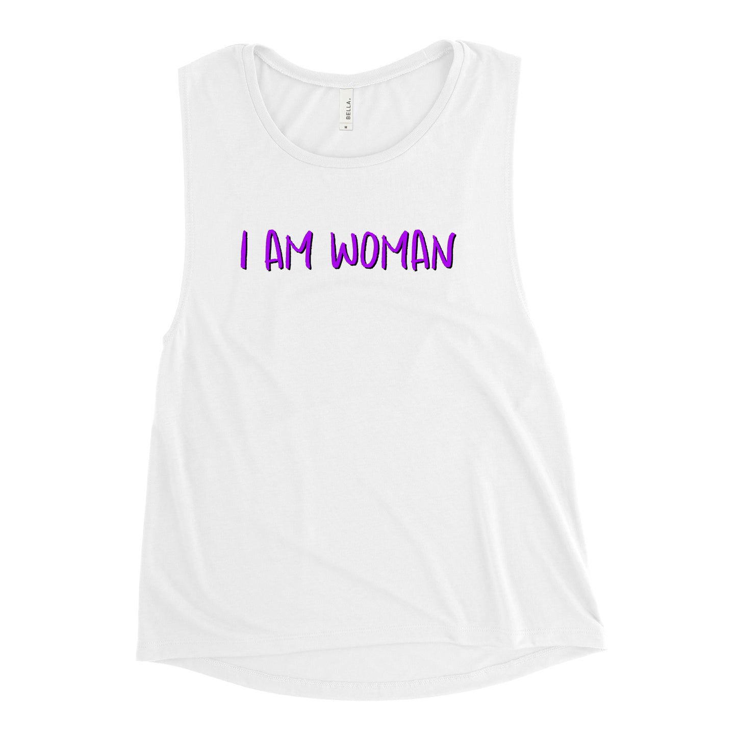 I AM WOMAN Ladies’ Muscle Tank