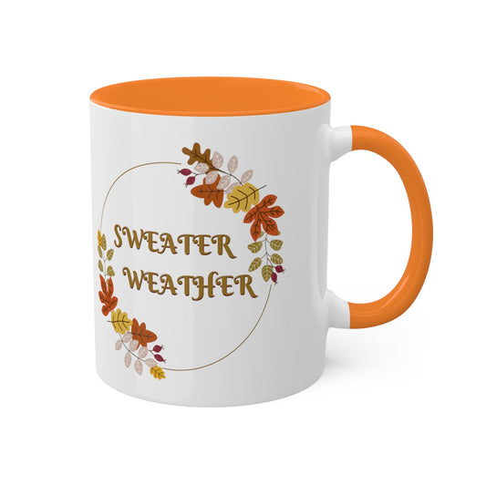 Sweater Weather Colorful Mug, 11oz