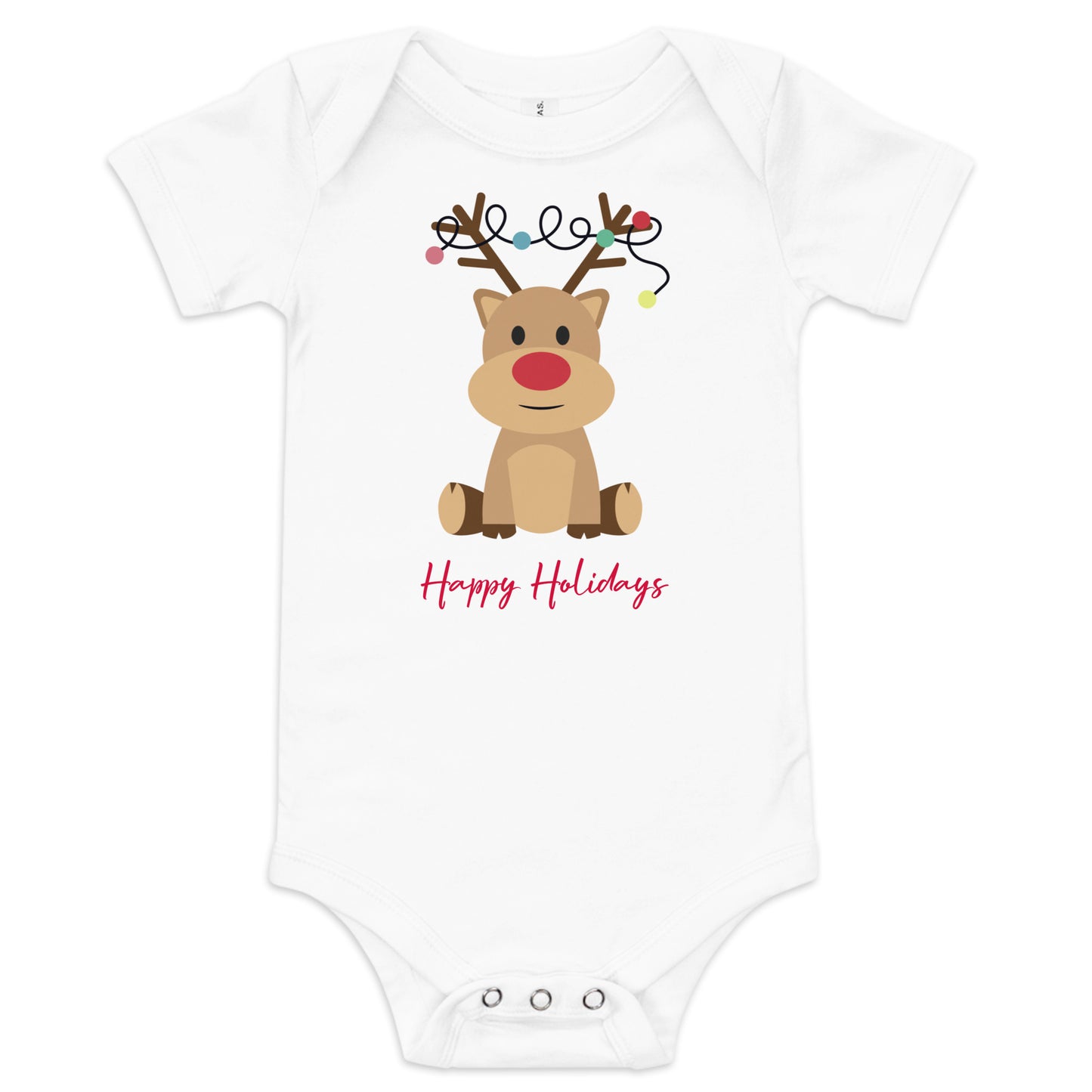 Happy Holidays - Baby Short Sleeve One Piece