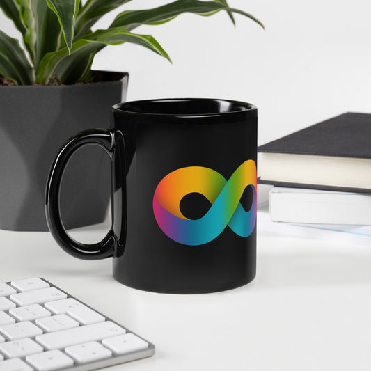 Infinite Rainbow Ally Mug - Black