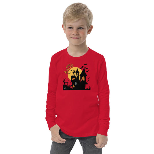 Haunted House Youth Long Sleeve Tee