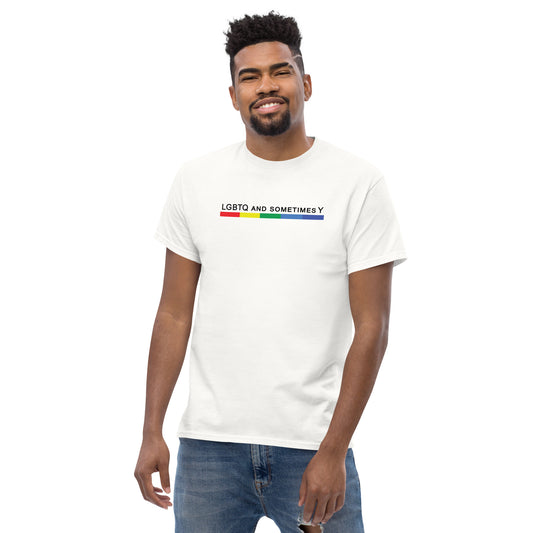 LGBTQ and Sometimes Y - Men's Tee [White]