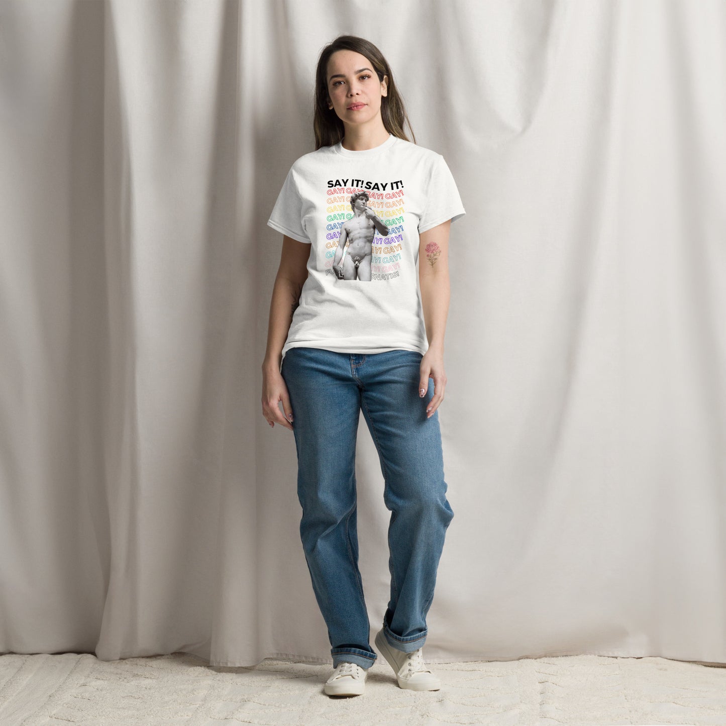 SAY IT - Unisex Tee [White] with a message to Ron D.