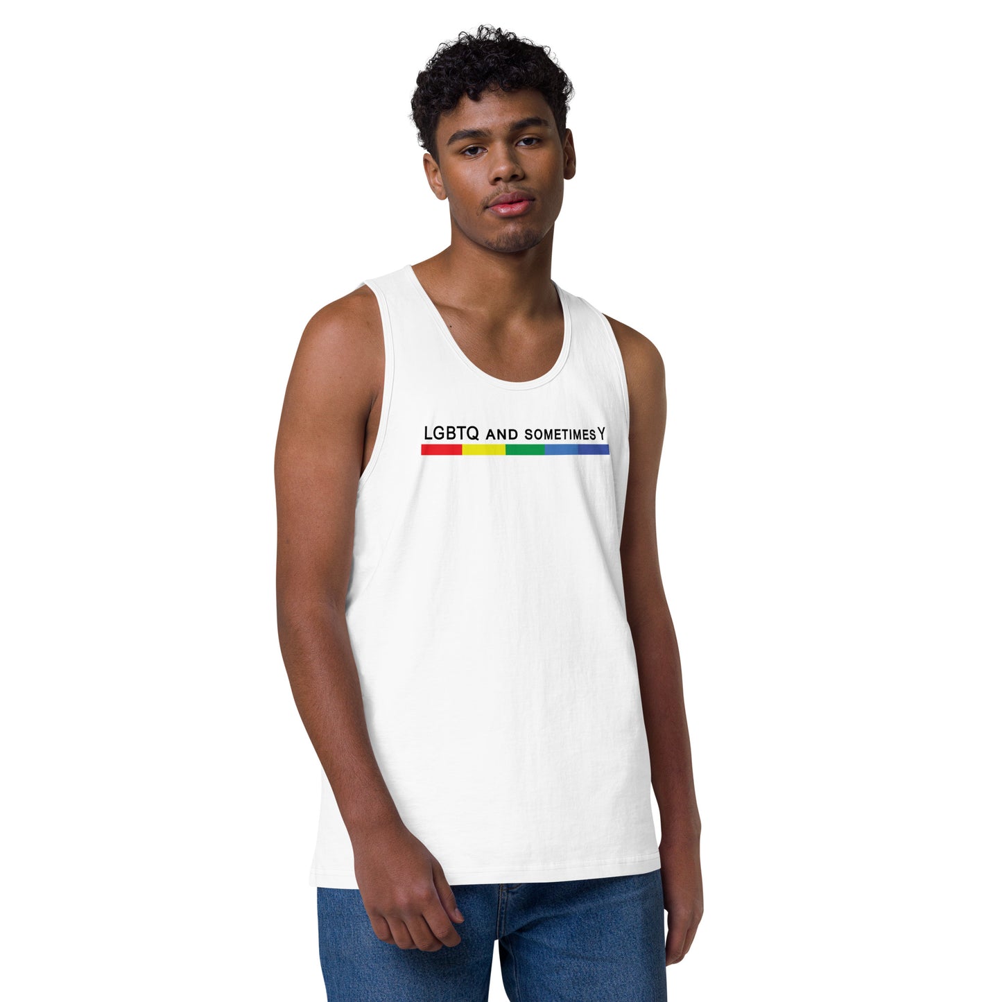 LGBTQ and Sometimes Y - Tank Top [White]