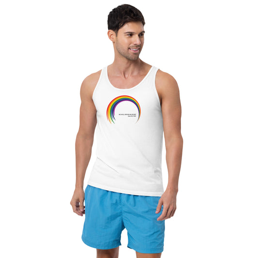 NEVER BE SILENT Stonewall Inn Anniversary Commemorative Tank Top [in White]