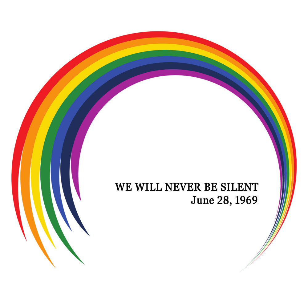 NEVER BE SILENT Stonewall Inn Anniversary Commemorative Tank Top [in White]