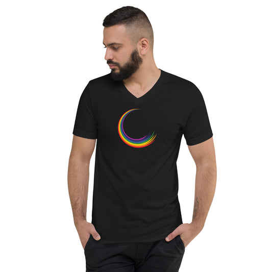 Rainbow Swirl V-Neck T-Shirt