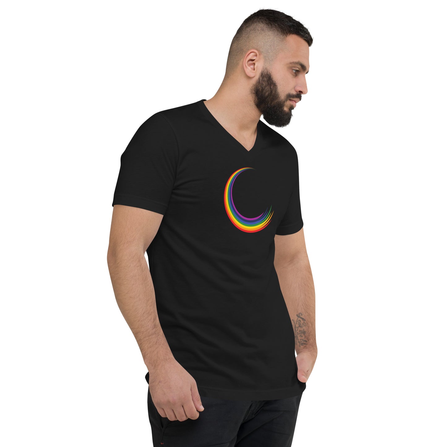 Rainbow Swirl V-Neck T-Shirt